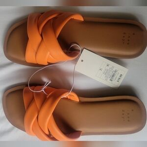 a new day Orange Braided Sandals
